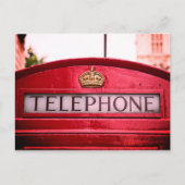 London Red Telefooncel Briefkaart (Voorkant)