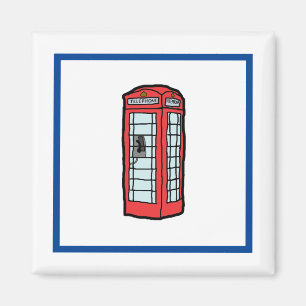 London Red Telephone Booth British Travel Ar Magneet