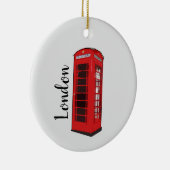 London Red Telephone Booth Illustration Ornament (Rechts)