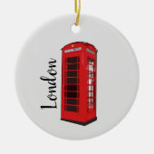 London Red Telephone Booth Illustration Ornament (Voorkant)