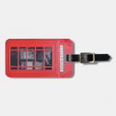 London Red Telephone Box Bagagelabel (Voorkant horizontaal)