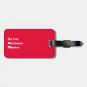 London Red Telephone Box Bagagelabel (Achterkant horizontaal)