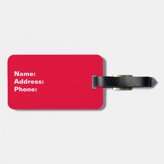 London Red Telephone Box Bagagelabel (Achterkant horizontaal)