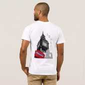 London Red Telephone Box Big Ben Clock Tower T-shirt (Achterkant volledig)