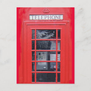 London Red Telephone Box Briefkaart