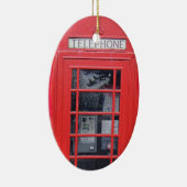 London Red Telephone Box Keramisch Ornament (Rechts)