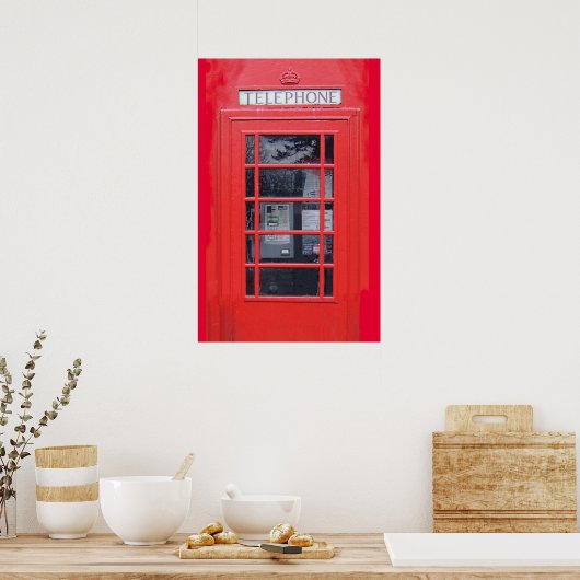London Red Telephone Box Poster (Keuken)