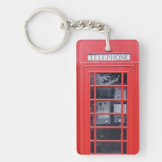 London Red Telephone Box Sleutelhanger (Voorkant)