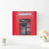 London Red Telephone Box Vierkante Klok (Huis)