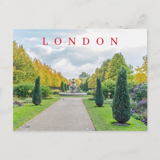 London Regent's Park briefkaart (Voorkant)
