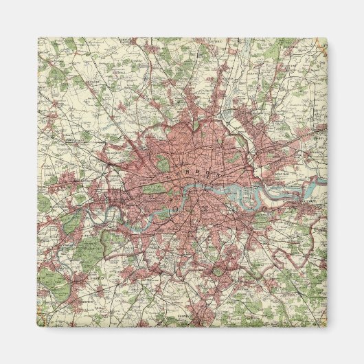 London Region Map Magneet (Voorkant)