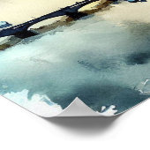 London-River Thames (D), Waterverf Poster (Hoek)