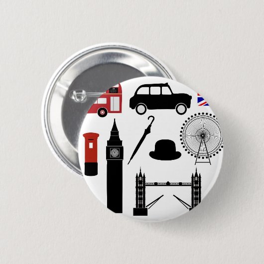 London Ronde Button 5,7 Cm (Voorkant /achterkant)