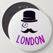 LONDON RONDE BUTTON 6,0 CM (Voorkant /achterkant)