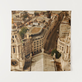 London rooftop view panorama with urban architectu wandkleed