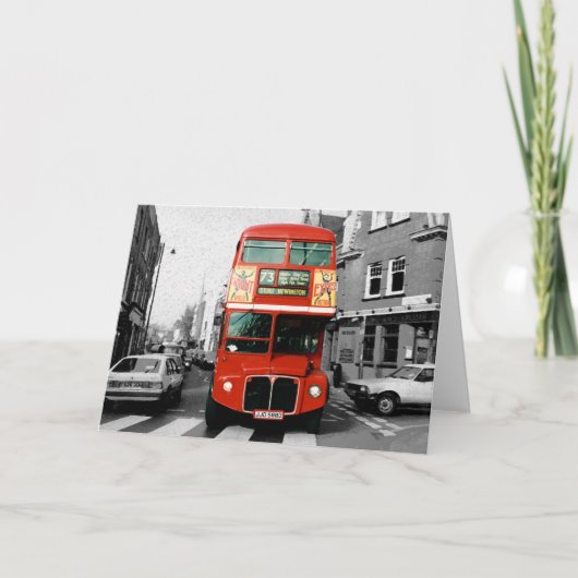 London Routemaster Bus Kaart (Voorkant)