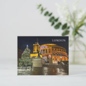 London Royal Albert Hall bij nacht briefkaart (Staand voorkant)