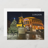 London Royal Albert Hall bij nacht briefkaart (Voorkant / Achterkant)