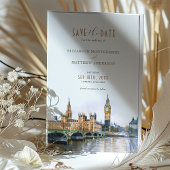 London Save the Date Destination Wedding Kaart