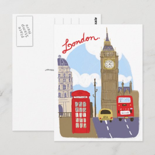 London Scene Briefkaart (Voorkant / Achterkant)