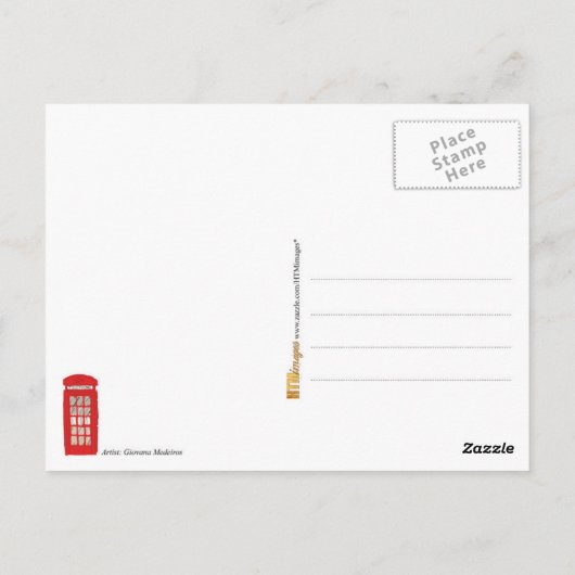 London Scene Briefkaart (Achterkant)