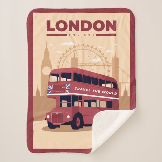 LONDON Sherpa Blanket Deken (Voorkant)