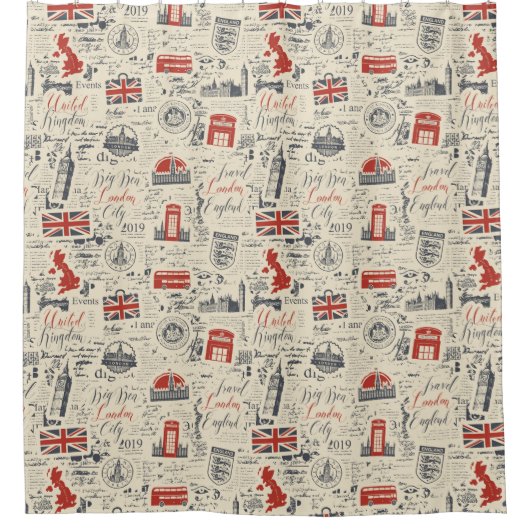 London Shower Curtain Douchegordijn (Voorkant)