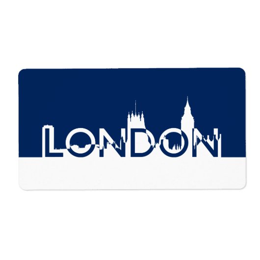 London silhouette etiket (Voorkant)
