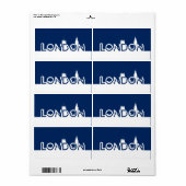 London silhouette etiket (Full Sheet)