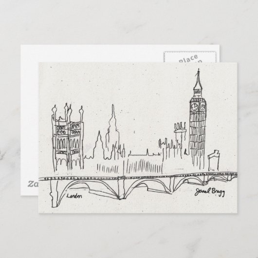 London Sketch Briefkaart (Voorkant / Achterkant)