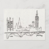 London Sketch Briefkaart (Voorkant)