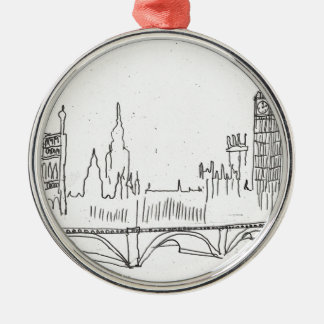 London Sketch Metalen Ornament
