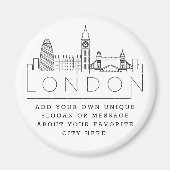 London Skyline | Aangepast stadsbericht of slogan Magneet (Voorkant)