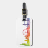London skyline abstract art print bagagelabel (Voorkant verticaal)