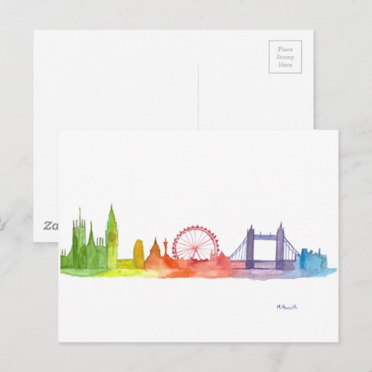 London skyline abstract art print briefkaart (Voorkant / Achterkant)