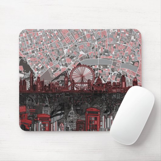 london skyline abstract muismat (Met muis)