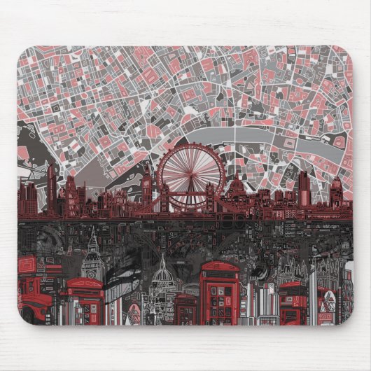 london skyline abstract muismat (Voorkant)