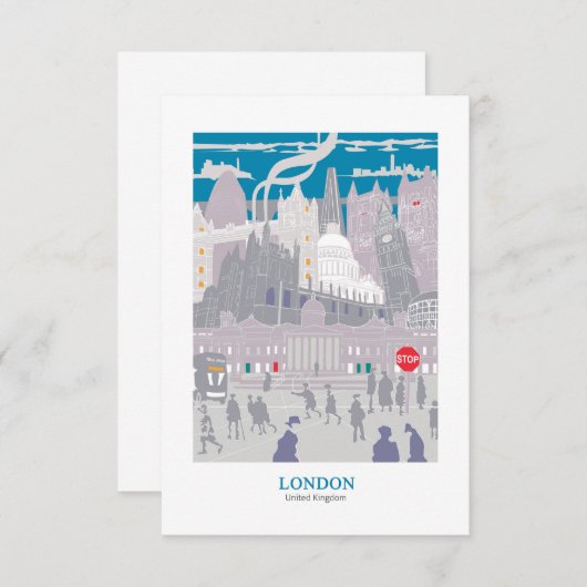 London Skyline Bedankkaart (Voorkant / Achterkant)