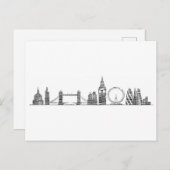 London Skyline Briefkaart (Voorkant / Achterkant)