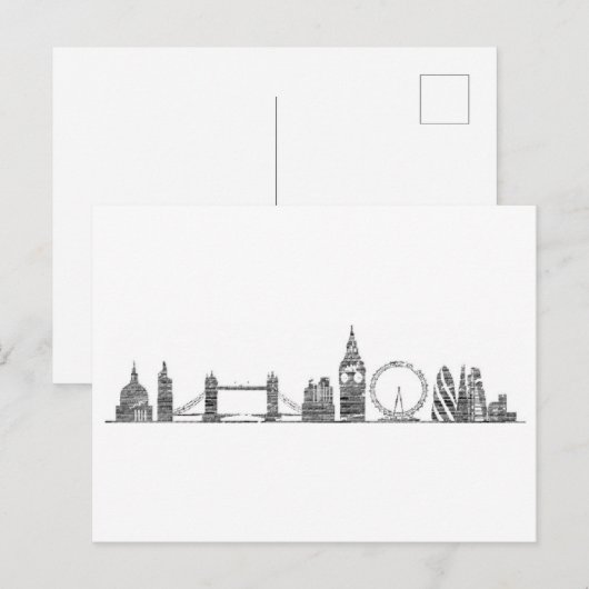 London Skyline Briefkaart (Voorkant / Achterkant)