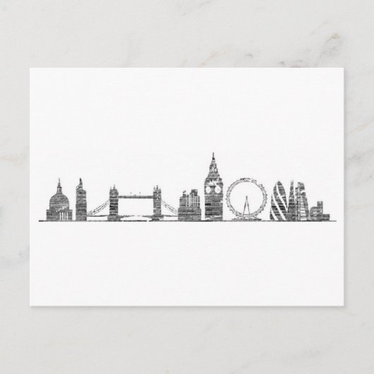 London Skyline Briefkaart (Voorkant)