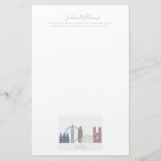 London Skyline Briefpapier (Voorkant)