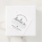 London Skyline | Bruiloft Welkom Favor Bedankjes Labels (In situ)