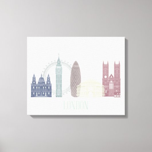 London Skyline Canvas Afdruk (Voorkant)