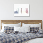 London Skyline Canvas Afdruk (Insitu (Slaapkamer))
