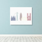 London Skyline Canvas Afdruk (Insitu (Houten vloer))