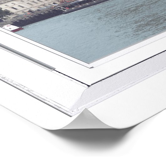 London Skyline City Uitzicht Fake Window Poster (Hoek)