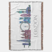 London Skyline Colored Buildings Deken (Voorkant Verticaal)