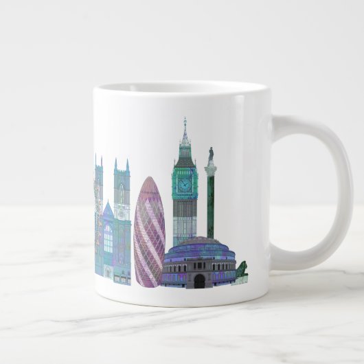 London Skyline Colored Buildings Grote Koffiekop (Rechts)