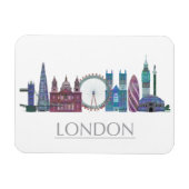 London Skyline Colored Buildings Magneet (Horizontaal)